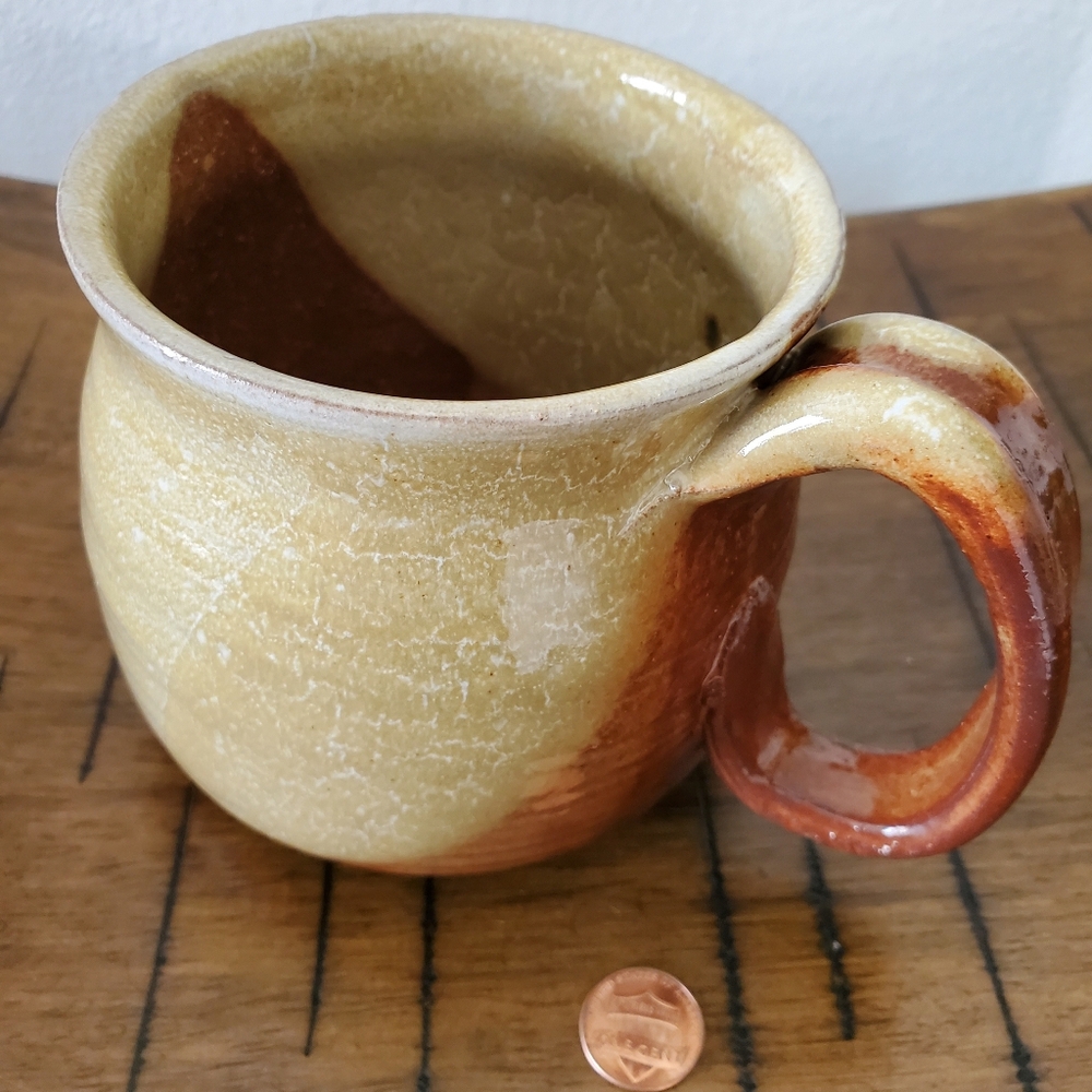Barb’s Jugs Pottery Handmade Stoneware - Red & Brown Extra Large Mug